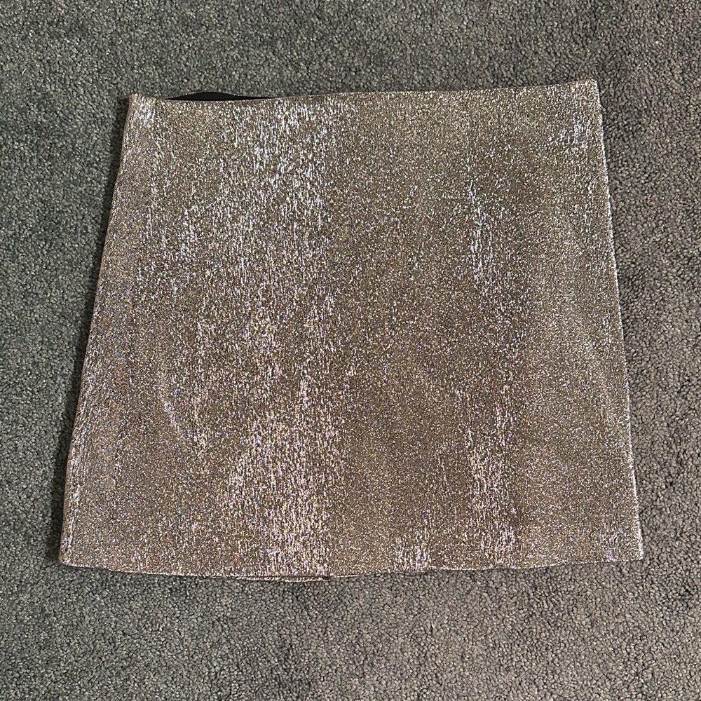 H&M Glittering Silver Mini Skirt